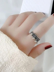 Bead Decor Cuff Ring For A Stylish Look For Men Gift For Party - Multicolor - View 2