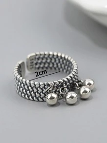 Bead Decor Cuff Ring For A Stylish Look For Men Gift For Party - Multicolor - View 3