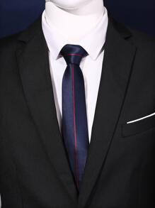 Men Striped Pattern Tie - Multicolor - View 1