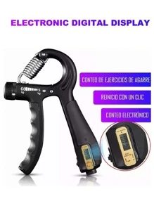 Hand Grippers, Electronic Hand Grip Hand Forearm Exerciser Fitness, Office Mini Gymnastics - Black - View 1