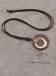 1 Vòng Cổ Mặt Dây Chuyền Hình Học Bằng Gỗ Thời Trang Cho Phụ Nữ Cho Cuộc Sống Hàng Ngày - màu nâu - Xem 4
