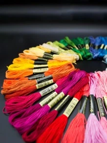 50色8m紗線，適合DIY時尚素色牙線 - 彩色 - 查看 1