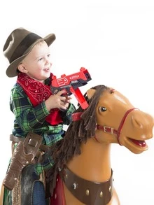 1入組ABS橡皮筋玩具槍，現代超長射程兒童橡皮筋玩具槍 - 紅色 - 查看 1