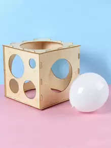 1 Giá đỡ bóng bay bằng gỗ, Dụng cụ đo bóng bay tiệc hiện đại 30cm cho tiệc, Giáng sinh - Màu Khaki - Xem 1
