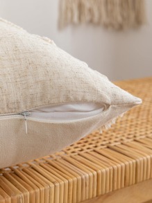 1 pieza Funda de almohada de terciopelo geométrica, sin incluir el relleno de la almohada - Beis - Ver 6