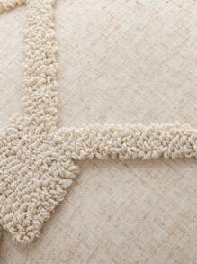 1 pieza Funda de almohada de terciopelo geométrica, sin incluir el relleno de la almohada - Beis - Ver 4