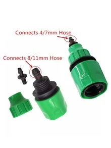4/7mm 8/11mm Nipple Barb Quick Connect Water Saving Performance Durable Garden Irrigation Water Hose Quick Connect Fittings 5pcs - Green - View 5