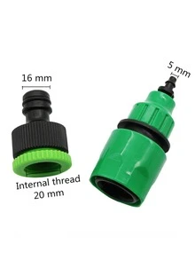 4/7mm 8/11mm Nipple Barb Quick Connect Water Saving Performance Durable Garden Irrigation Water Hose Quick Connect Fittings 5pcs - Green - View 4