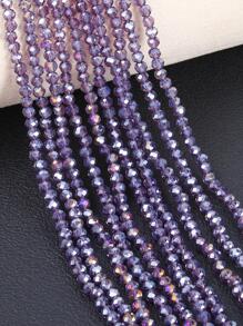 10 Dây Khoảng 1200 4 Mm Mặt Pha Lê Hạt Thủy Tinh Cho Vòng Tay Nữ Bông Tai Vòng Cổ Chiếu Trúc Hạt Trang Sức Làm phụ Kiện - Màu tím - Xem 1