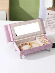 1 Pieza Caja De Joyería Con Forma De Sofá Simulado Innovador Para Aretes, Anillos, Collares Y Otros Accesorios Pequeños - Morado - Ver 2