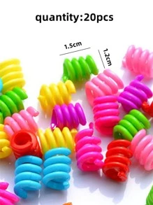 20pcs/set Creative PMMA Spiral DIY Acrylic Beads For Women For DIY Jewelry Making