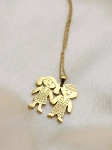 LARGE BOY GIRL CHAIN - White - View 2