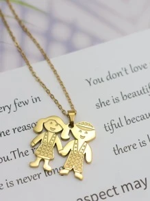 LARGE BOY GIRL CHAIN - White - View 5