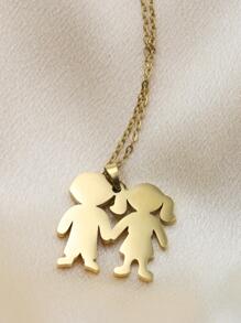 LARGE BOY GIRL CHAIN - White - View 6