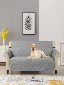 Water Resistant Sofa Cover for 3 Cushion Couch - Slipcover Protector with Straps, Ideal for Homes with Dogs, Cats or Kids - 灰色 - 查看 7