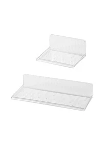 1 kệ đựng đồ trong nhà tắm bằng nhựa trong suốt, không cần khoan lỗ, dùng cho phụ kiện nhà tắm. - Trong sáng - Xem 8