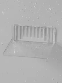 1 kệ đựng đồ trong nhà tắm bằng nhựa trong suốt, không cần khoan lỗ, dùng cho phụ kiện nhà tắm. - Trong sáng - Xem 7