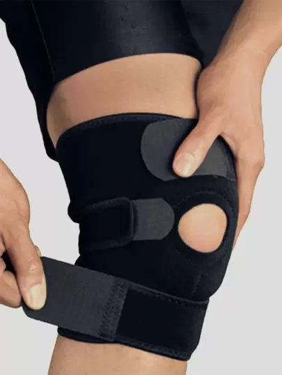 1 件装 镂空魔术贴运动护膝 健身房配件 护膝 运动护膝 健身房护膝