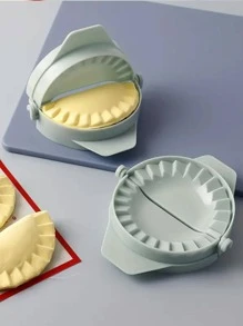 1入組塑膠水餃綠色圓形手動包餃子工具