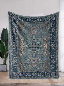 1 Chăn Họa Tiết Hoa, Màu Vintage Dày Mềm Ném Chăn Cho Gia Đình - Nhiều màu - Xem 1