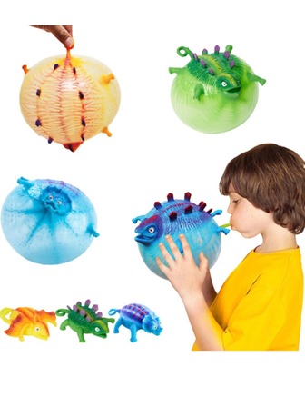 1入組隨機色TPR橡膠減壓創意恐龍設計棘手玩具適用於兒童