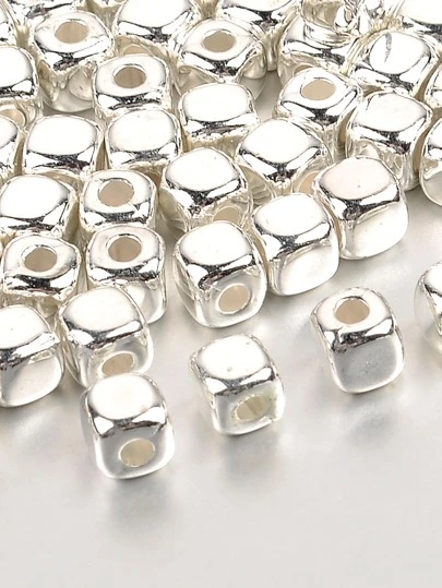 100入組/包極簡方形釘珠DIY首飾配件項鍊手環耳環珠寶製作