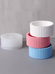 1pc Solid DIY Silicone Mold, Silicone Round Soap Mold For DIY - Clear - View 1