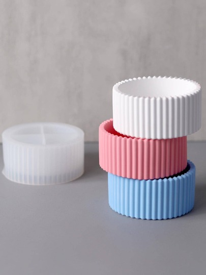 1pc Solid DIY Silicone Mold, Round Silicone Soap Mold, Suitable For DIY