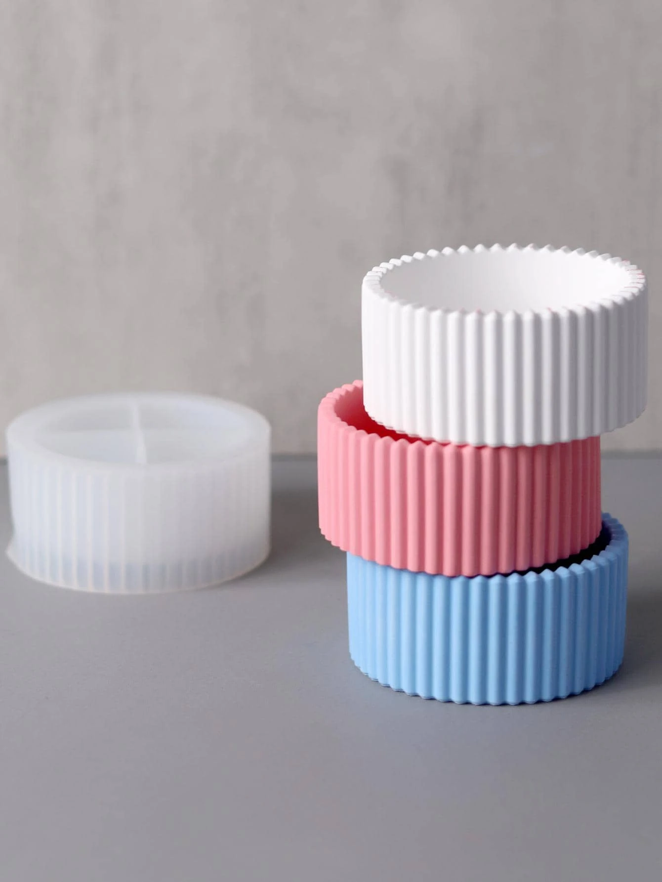 1pc Solid DIY Silicone Mold, Silicone Round Soap Mold For DIY - Clear - View 1