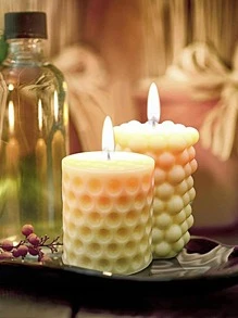 1pc Silicone Candle Mold, Modern White Geometric Shaped DIY Candle Mould For DIY - White - View 6