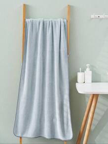 1 件淡蓝色简约纯色镂空格子浴巾，88*175cm 大号或 34*75cm 小号手巾，男女通用成人家用吸水速干柔软，适合所有季节、浴室、酒店、健身房、旅行、派对、节日礼物、户外露营、海滩、沙龙、水疗中心 - 藍色 - 查看 3