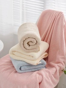 1 件白色聚酯纤维菠萝格加大浴巾 90*170cm 或小毛巾 34*75cm 男女成人适用，Ren 游泳、沐浴包巾速干，柔软吸水，柔软不褪色，适用于浴室酒店 - 白色 - 查看 6