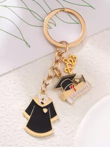 Số phụ nữ & Trang trí mũ tốt nghiệp Móc khóa thời trang để làm quà tặng - màu đen - Xem 3