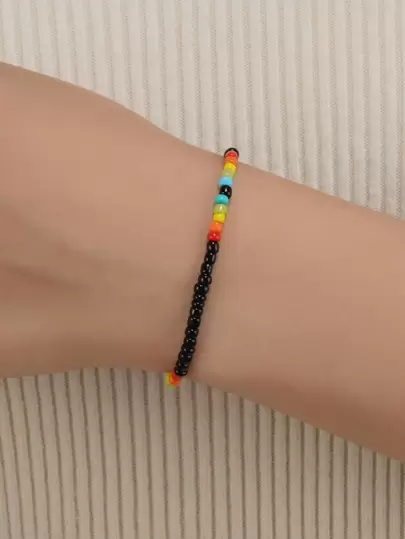 撞色串珠手鏈
