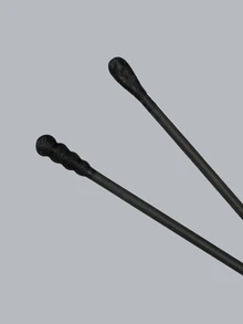 100 piezas Hisopo portátil negro desechable, hisopo multifunción para el hogar - Negro - Ver 4