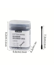 100 piezas Hisopo portátil negro desechable, hisopo multifunción para el hogar - Negro - Ver 6