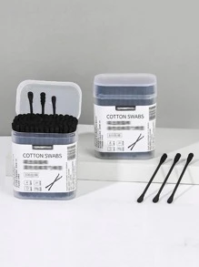 100 piezas Hisopo portátil negro desechable, hisopo multifunción para el hogar - Negro - Ver 1