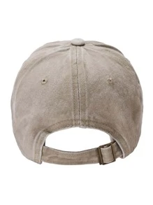 Women Palm Tree Embroidered Adjustable Casual Baseball Cap For Outdoor - Beige - View 2