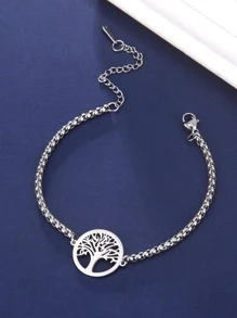 1 Dây Thép Không Gỉ Thời Trang Sóc Cây Trang Trí Dây Chuyền Vòng Tay Cho Nữ Cho Lễ Hội Quà Tặng - Bạc - Xem 8