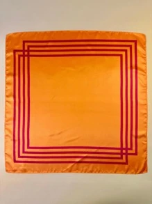 1入組女士方形印花休閒頭巾，用於裝飾