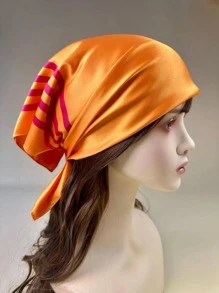 1入組女士方形印花休閒頭巾，用於裝飾