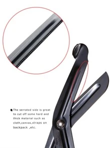 1pc Black Stainless Steel Medical Rescue Scissors, Trauma Gauze First Aid Shears, For Outdoor Back To School,Back To School,School Supplies