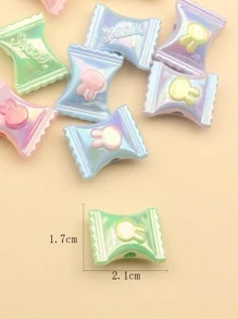 10pcs/set Random Creative Candy Design DIY Bead For Women For DIY Jewelry Making - Multicolor - View 3