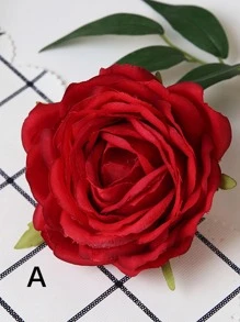 1入組人造花，織物假玫瑰，用於家居裝飾 - 彩色 - 查看 5