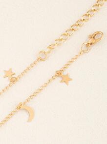 星月裝飾腳錬 - 金黃色 - 查看 3