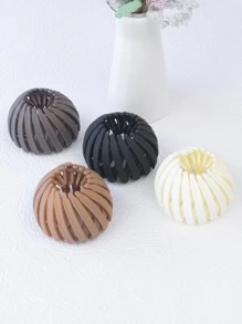 4pcs Women's Matte Bird Nest Hair Clips, Messy Bun Maker, Ponytail Holder Hair Accessories, Suitable For Everyday Use Bun Hair Piece Hair Styling Pins, Head Accessories