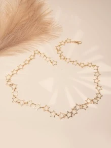 Phụ nữ trang trí ngôi sao thắt lưng dây chuyền thời trang để trang trí trang phục - Vàng - Xem 1