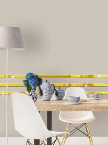 10pcs Plain Mirror Wall Sticker - Gold - View 1