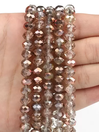 1strand 3/4/6/8mm Polyhedron DIY Bead For Women For DIY Jewelry Making