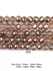 1strand 3/4/6/8mm Polyhedron DIY Bead For Women For DIY Jewelry Making - Rose Gold - View 3